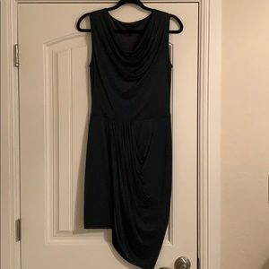 BCBG Asymmetrical Dark Green Cocktail Dress